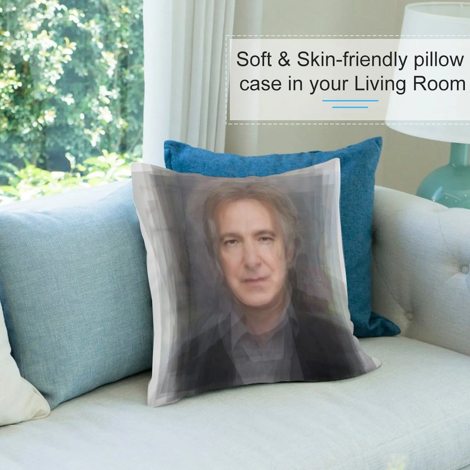 Alan Rickman Severus Snape портрет накладка декоративная подушка наволочка мраморная