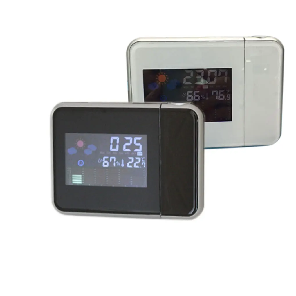 weather forecast projection electronic meteorological clock snooze function alarm clock color screen calendar free global shipping