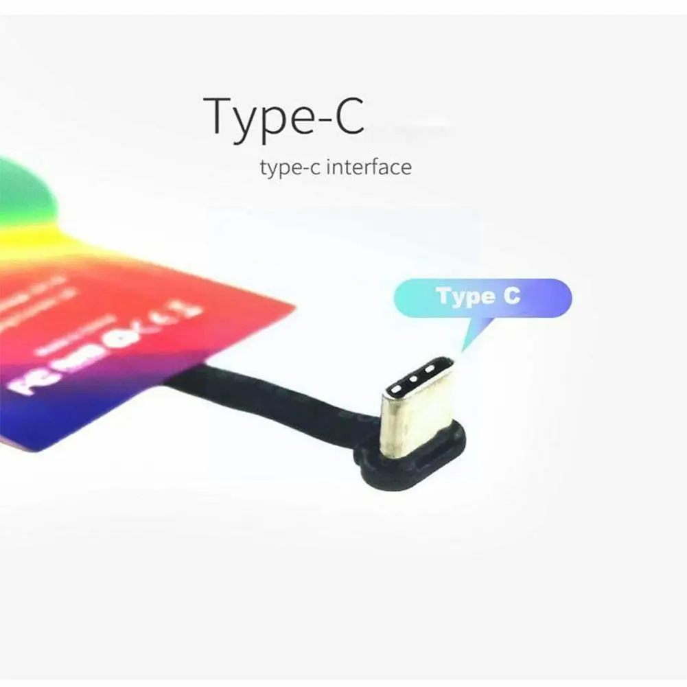 

Colored Wireless Charger Induction Receiver Qi Charging Adapter For Android Micro Usb Type C Wireless Charge Pad Dock Conne K3f4
