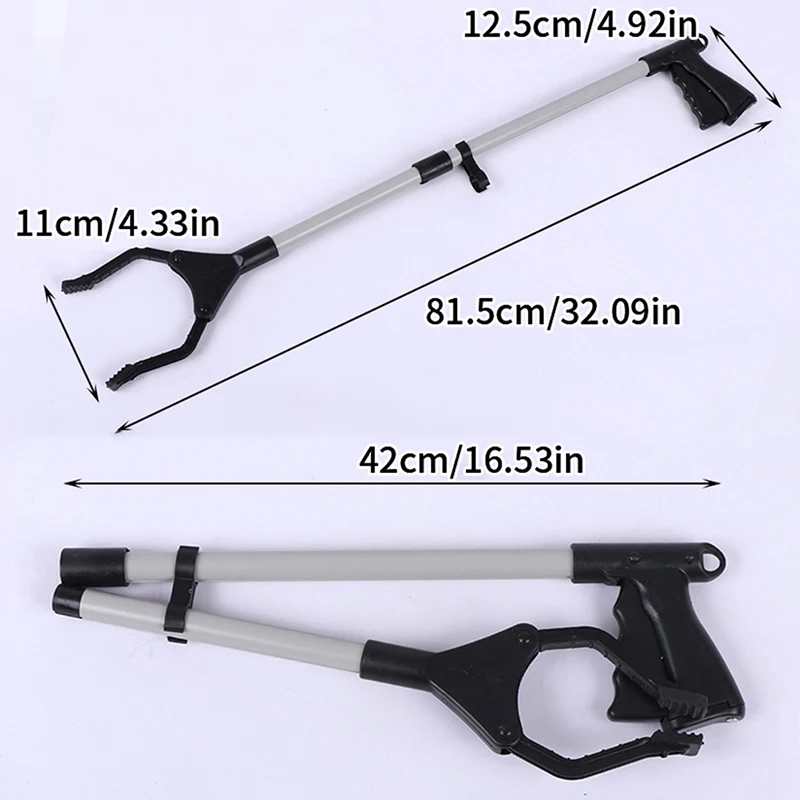 

1Pc Foldable Litter Reachers Pickers Pick Up Tools Gripper Adjustable Angle Waste Collection Pickup Tools With Magnetic Grabber