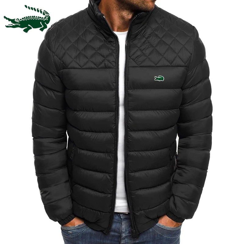 

High quality new autumn and winter men's warm, windproof and rainproof standing collar zippered cotton-padded jacket jacket jack
