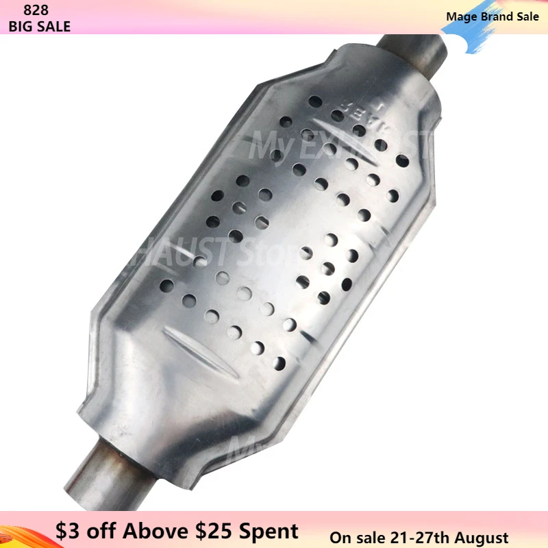 

2" /2.25"/2.5"/3" 400 Cells High Flow Ceramic-Core Catalytic Converter Stainless Steel Weld-on Inlet/Outlet Euro 1