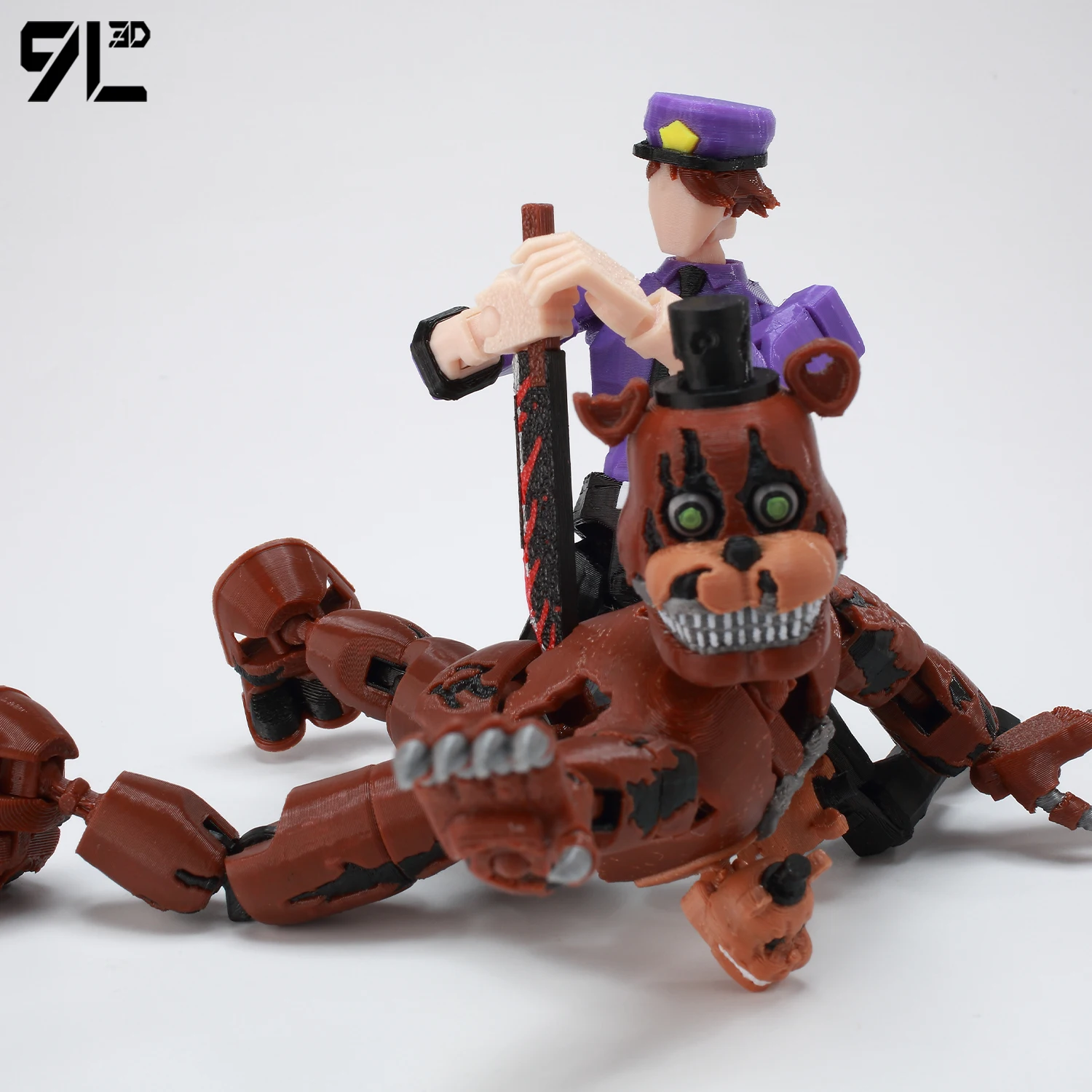 Игровая фигурка Bear Midnight Harem из игры Five Nights at Freddy's (FNAF) 9L3D Printed Guard Titan13, с подвижными суставами, съемная, коллекционная игрушка (art.: 3920da5eddf04) - 3920da5eddf04