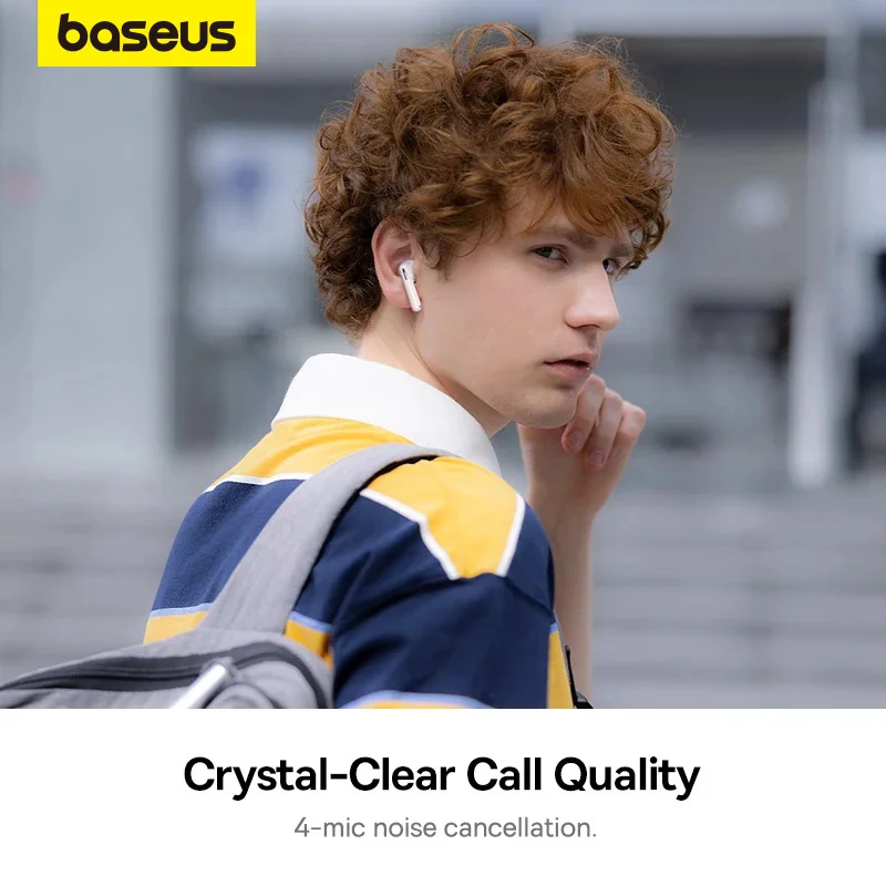 Baseus WX5 настоящие беспроводные наушники Bluetooth 5 3 0 06 'низкая задержка TWS 4-Mic ENC