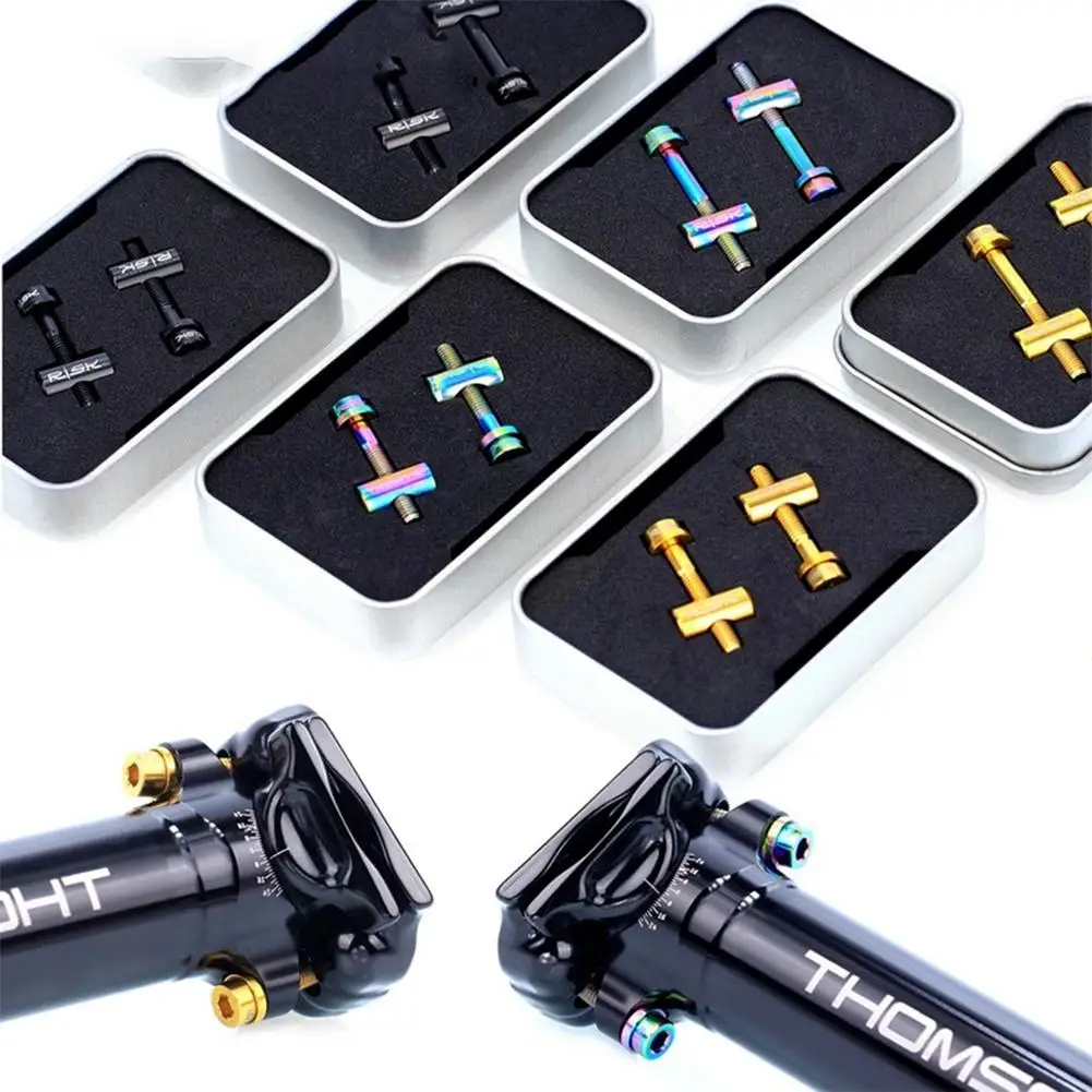 Фиксирующие болты для подседельного штыря велосипеда 2 шт. из титанового сплава