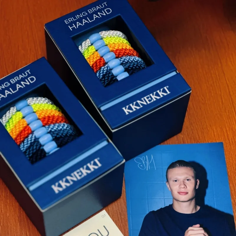 Фото Резинка для волос Kknekki Genuine Haaland Same Color Braided Hair Loop, лимитированная серия, сувенир для фанатов футбольной звезды №2