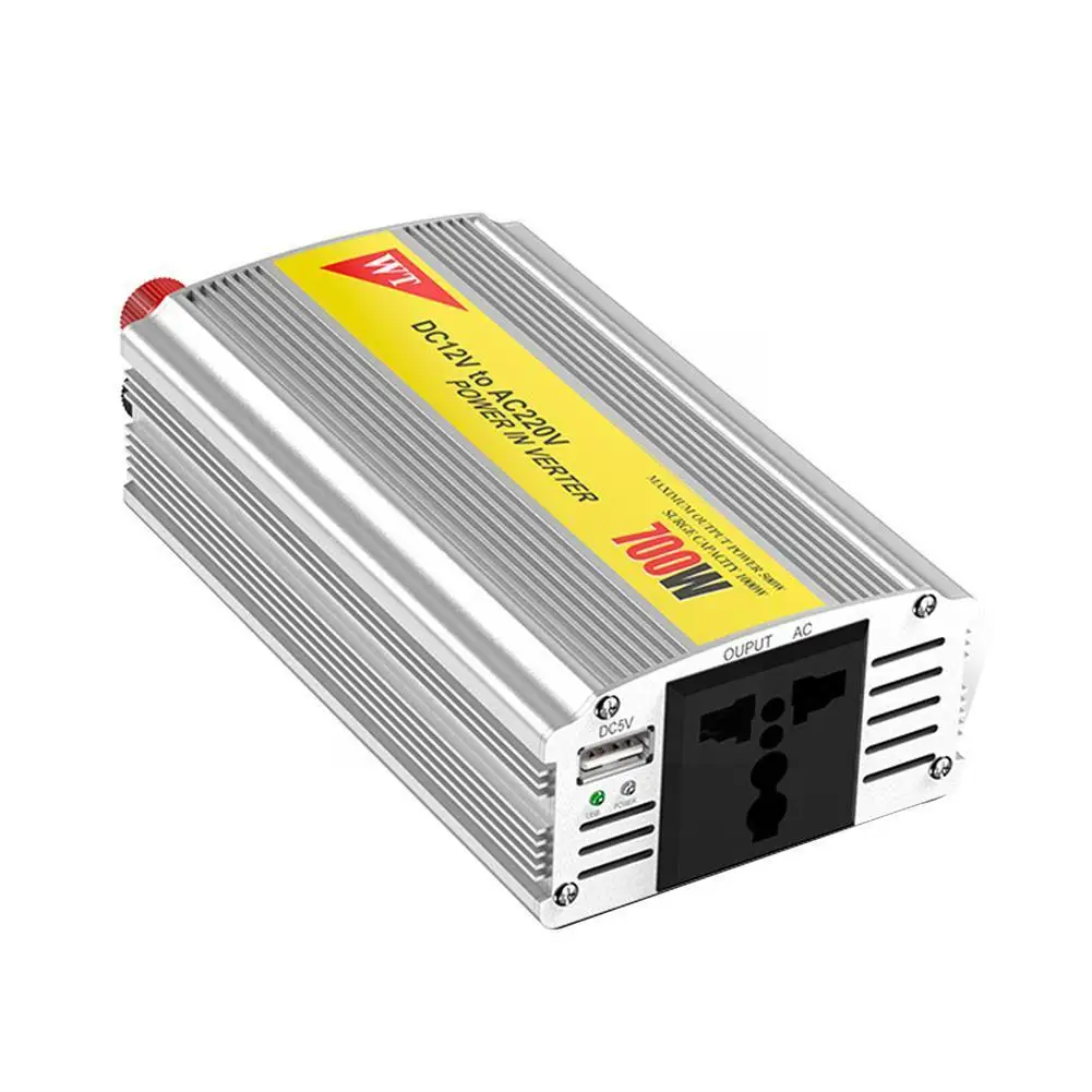 

700W Sine Wave Inverter 12V 220V Power Converter Adaptor Solar Inverter Power Bank For Truck Outdoor Automatical Shut Off O Z5G6