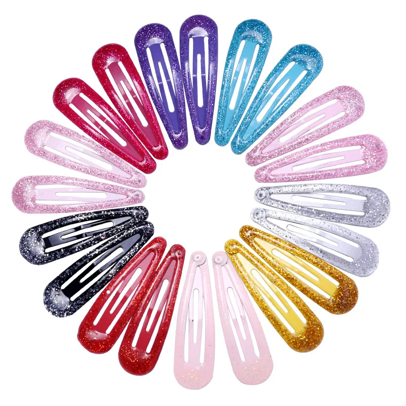 Glitter Hairpins Metal Barrette Bb Hair Clips Kids Children Baby Girls Snap Pins Women Hair Accessories