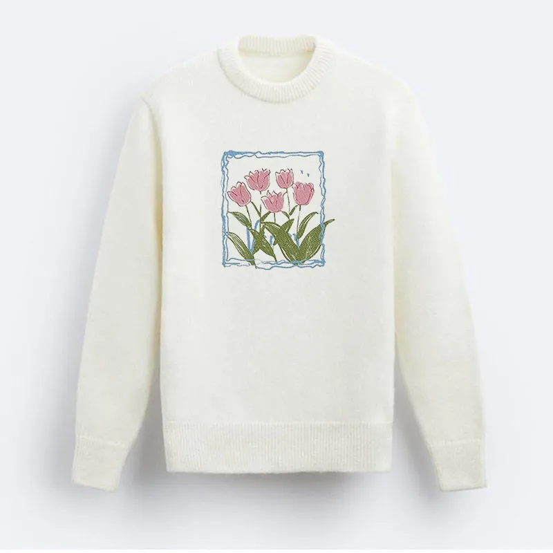 Свитер мужской с графическим принтом Модный трикотажный пуловер уличная одежда