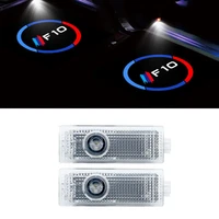 2pcsset led car door welcome light for bmw 5 series f10 logo hd projector lamp auto external accessories laser spot light