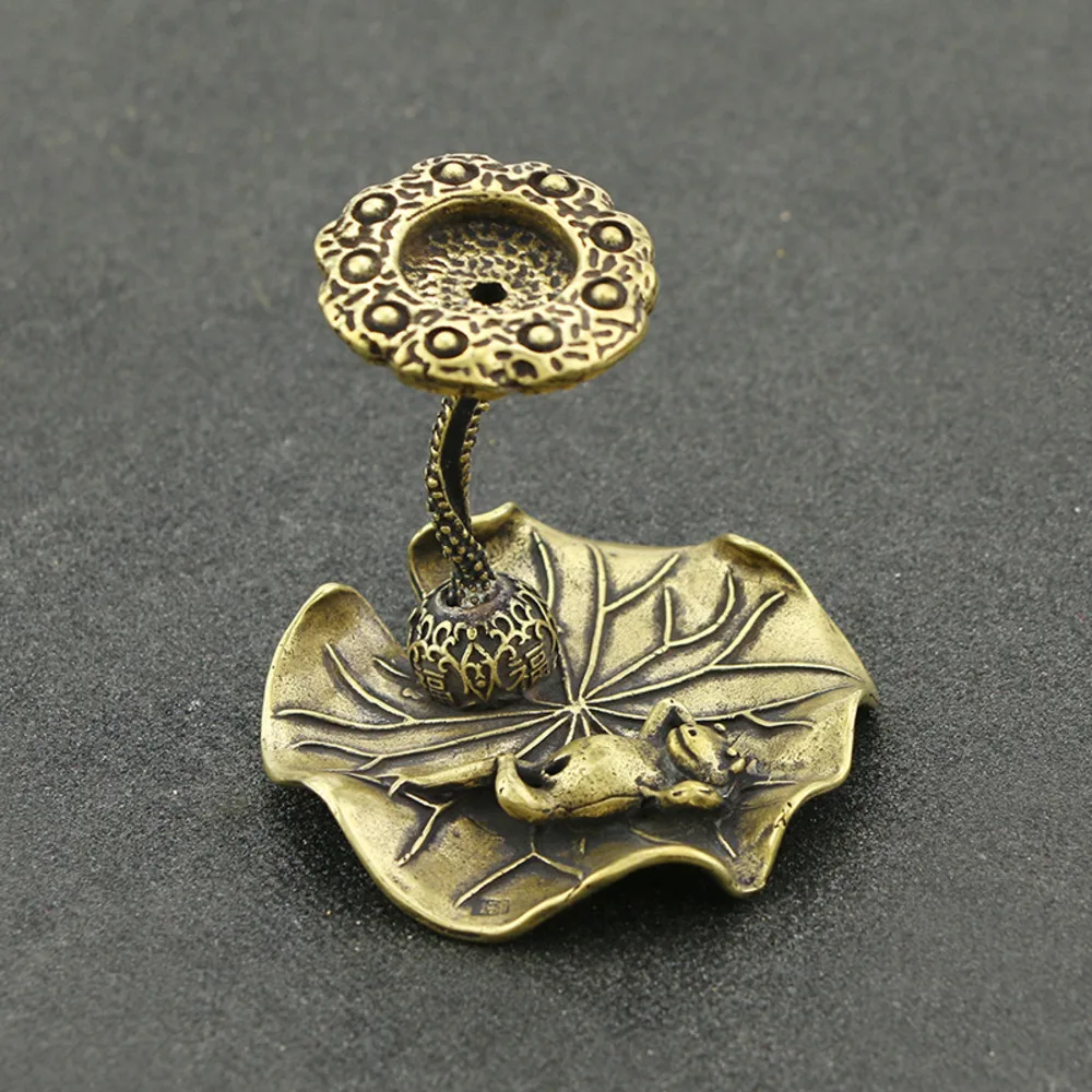 Твердый лист лотоса лягушка ПЭТ ароматическая вставка маленькое украшение