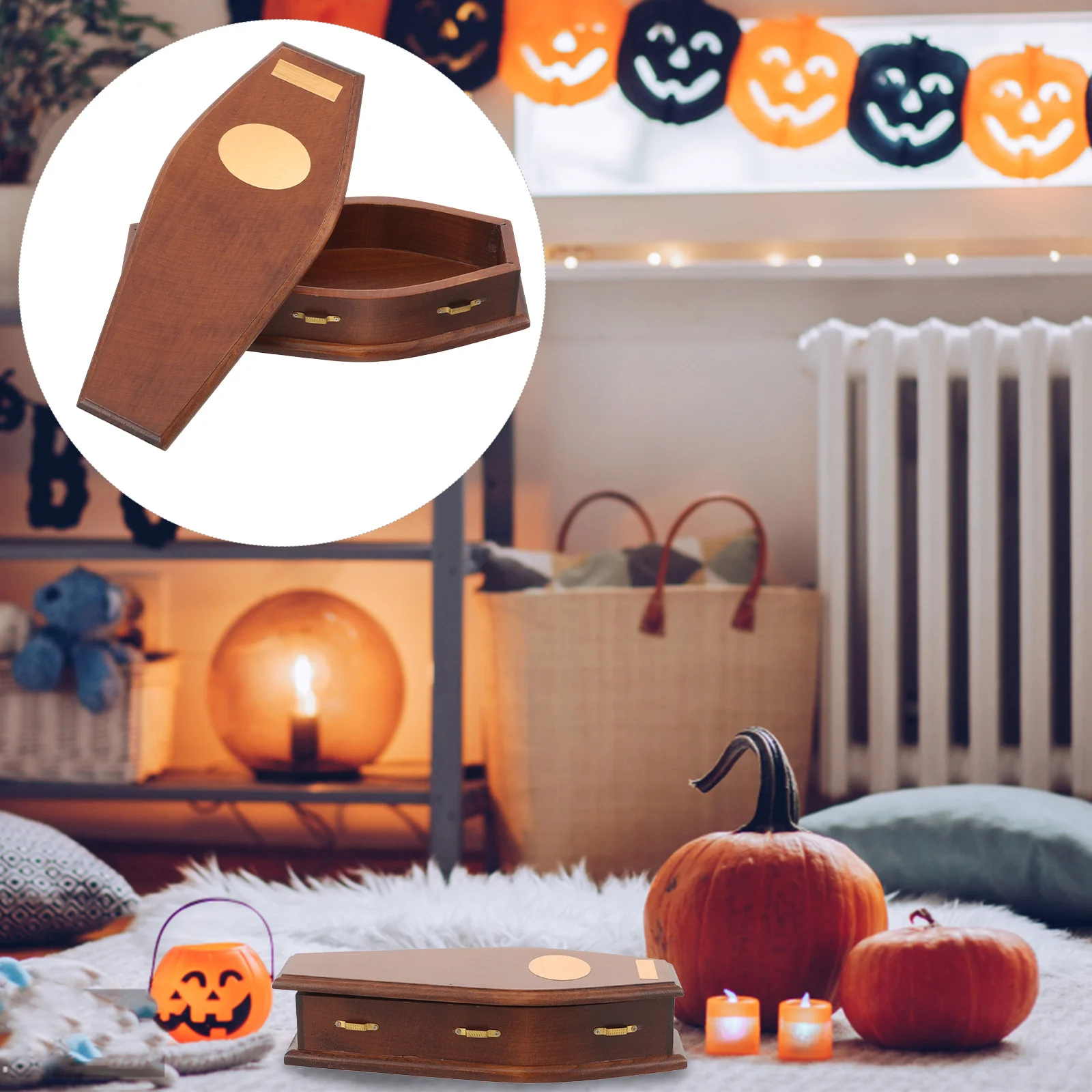 

Mini Funeral Coffin Miniature House Ornament Supply Accessories Tiny Model