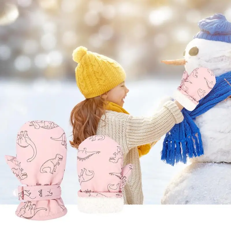 Детские варежки зимние водонепроницаемые Водонепроницаемые перчатки для