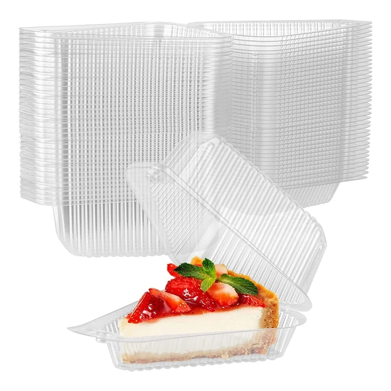 

100Pcs Triangle Cheesecake Boxes Slice Cake Box Triangle Pie Holders Cake Boxes For Bakery Party Wedding
