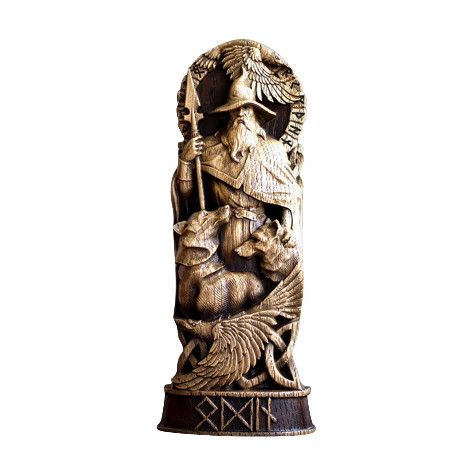 

20cm Greek God Sculpture Thor Loki Odin Statue Altar Figure Art For Car Home Garden Decor Idol Ornaments Garden Decoration