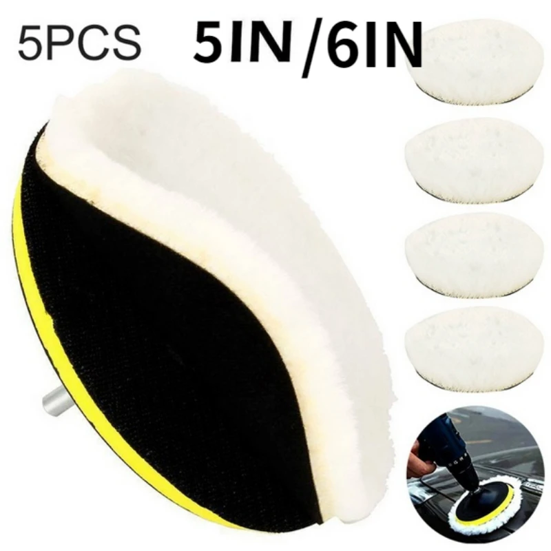 

5Pcs 5/6Inch Sponge Polishing Pad Foam Pad Buffer Set Polishing Machine Wax Pads for Removes Scratches Dropshipping