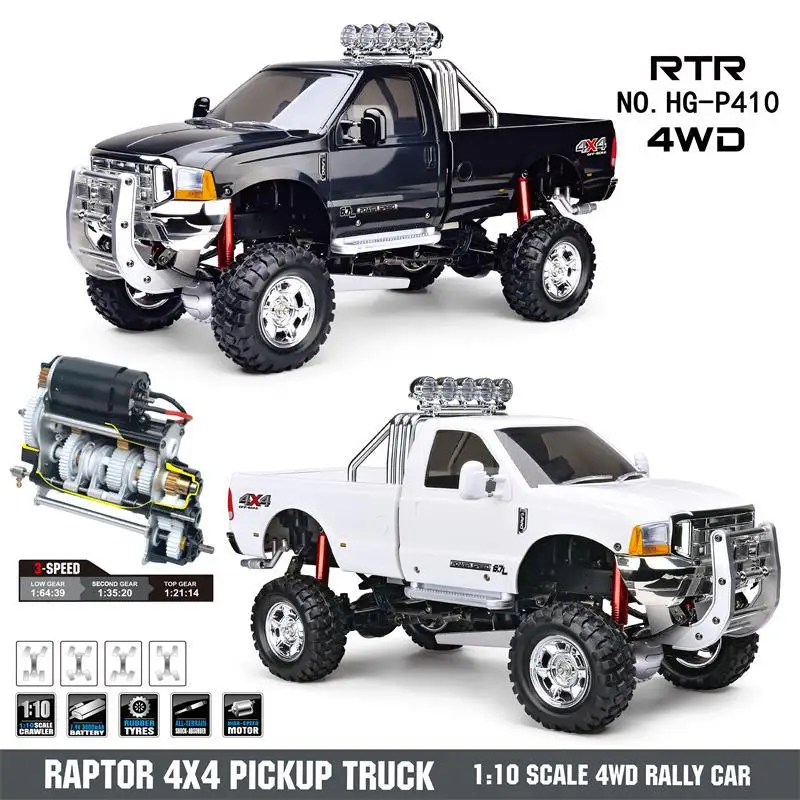 

Hengguan 1/10 Raptor P410 4WD remote control car 2.4G truck high-end model RC Racing Crawler 2.4G Radio Motor ESC TH16938-SMT2