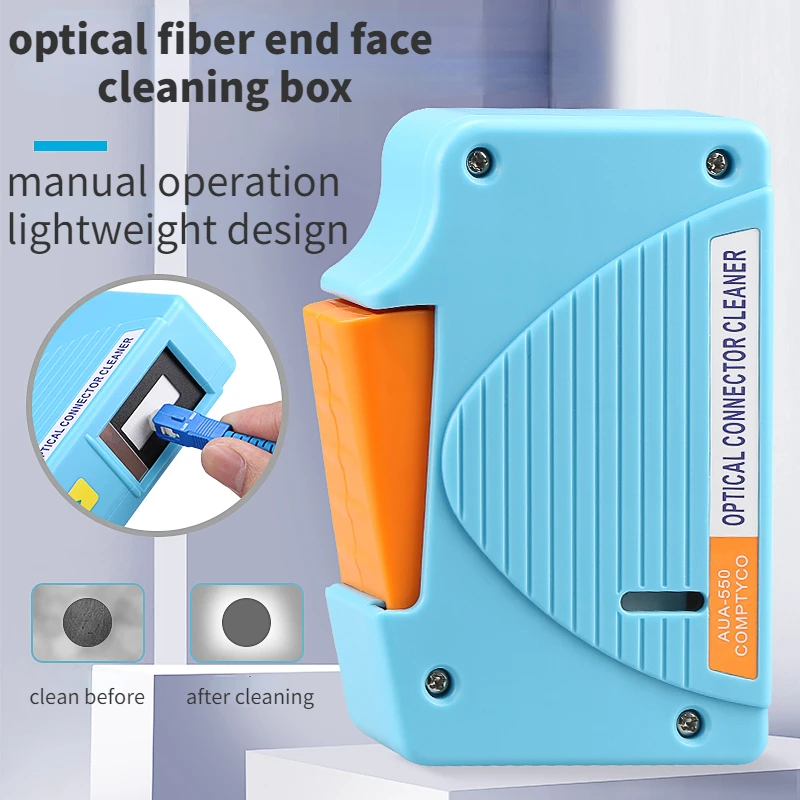 

Fiber End Face Cleaning Box SC/FC/ST/LC Connector Wiping Tools Fiber Flange Adapters Cleaner Pigtail Cleaner