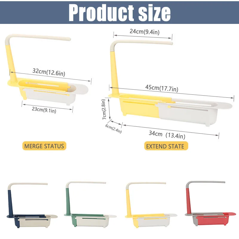 telescopic sink shelf scalable sink organizer sponge soap holder dishcloth shelves and supports kitchen gadgets accessories free global shipping