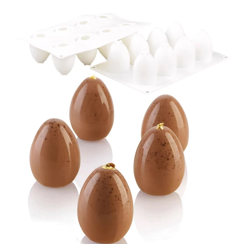 Силиконовая форма в форме пасхального яйца 8 ячеек