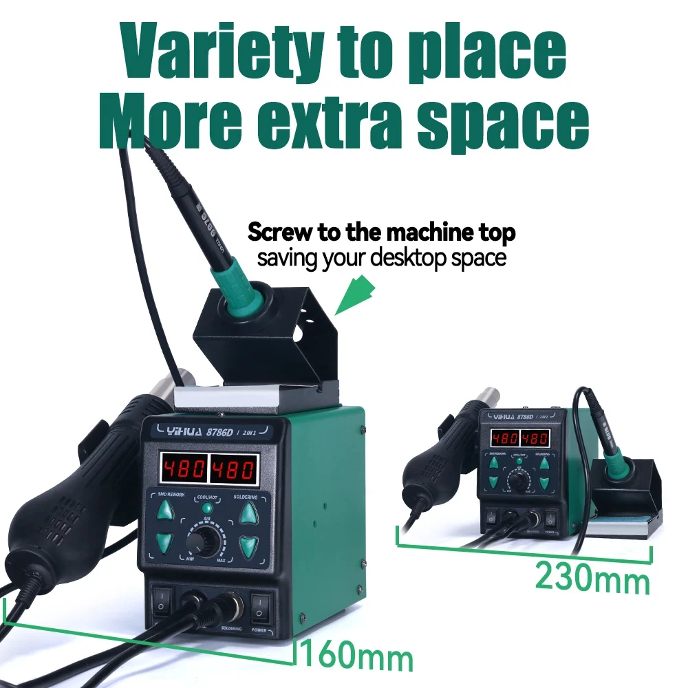 YIHUA 8786D-I быстрый нагрев для ремонта телефона SMD паяльный инструмент железная
