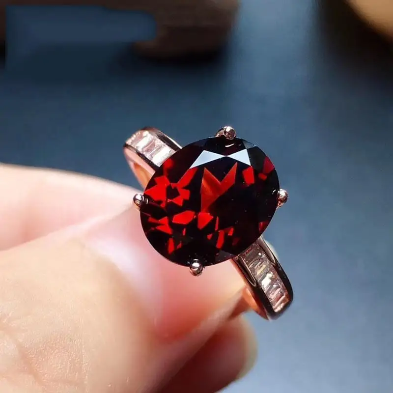 Новые Классические обручальные кольца в стиле ретро с овальным Рубином для