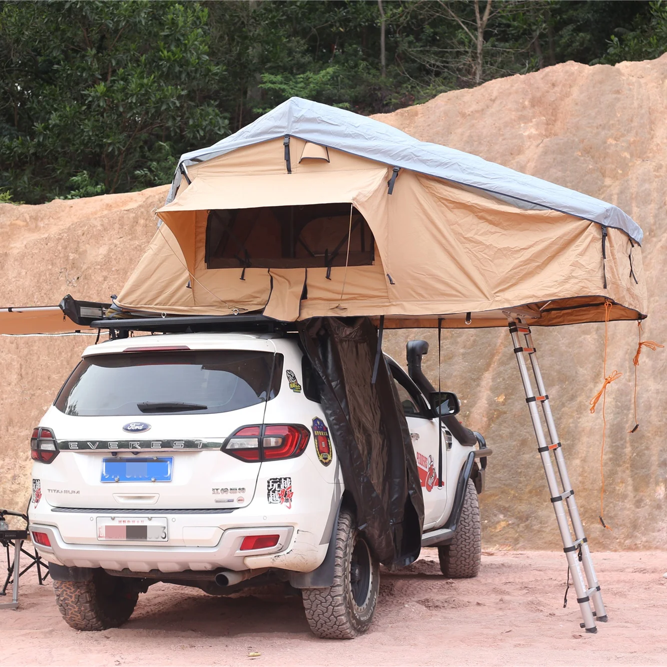 

Car Roof Top Tent Oxford OEM Tent 4x4 Exterior Accessories For Ford Car Soft Top Tent