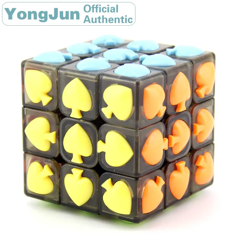 YongJun Spade Symbol 3x3x3 Magic Cube YJ 3x3 Professional Neo Speed Puzzle Antistress Educational Toys For Children