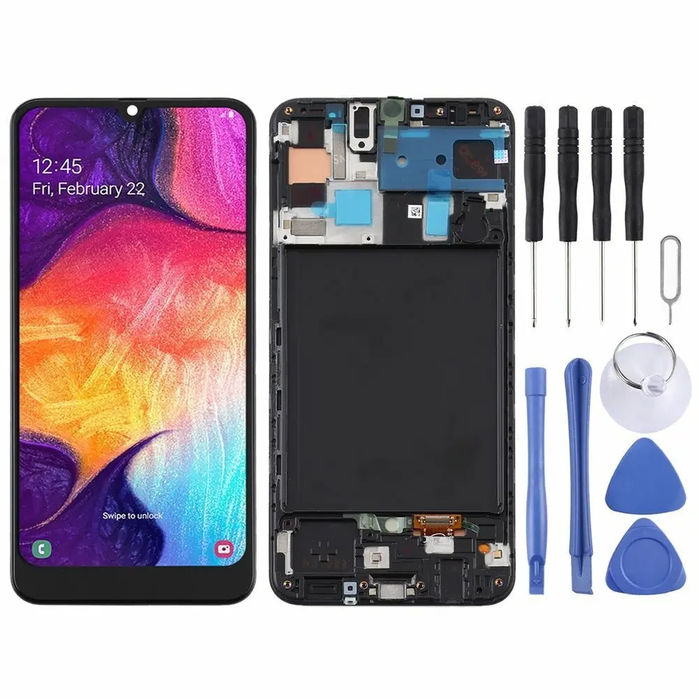 AAA TFT ЖК-экран для Samsung Galaxy A50 A505F полный ЖК-дисплей + сенсорная рамка без отпечатков
