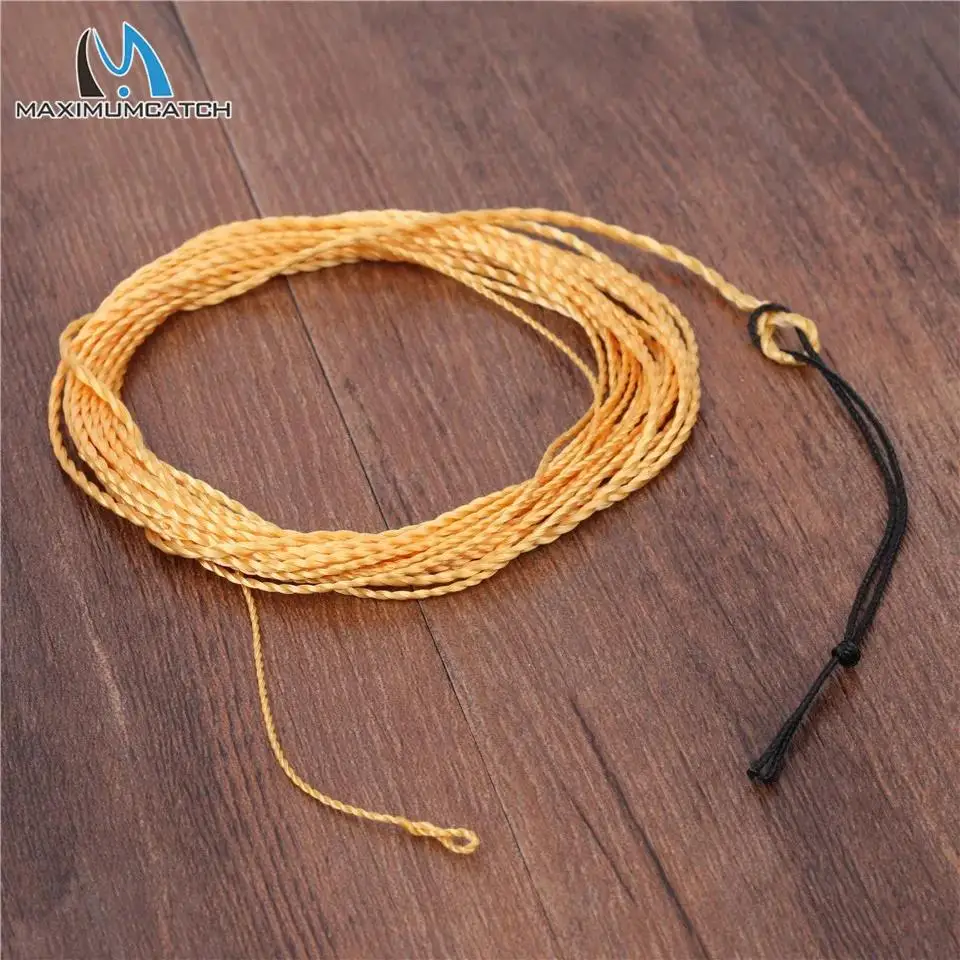 Фото MAXIMUMCATCH Tenkara Fly Line 17 фунтов 11 футов/12 футов/13 футов (3,3-3,9 м) плетеная леска для прецизионного литья №3