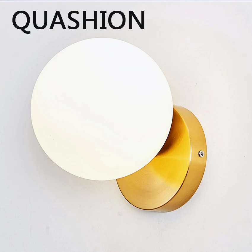 

Nordic Wall Lamp New Indoor Glass Ball Wall Lights Modern Bedroom Bedside Lamparas Simple Aisle Stairs Sconces Home Decors бра