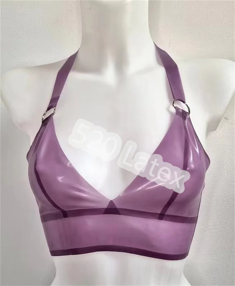 Топ из натурального латекса соблазнительный костюм-кошка ручной работы милый