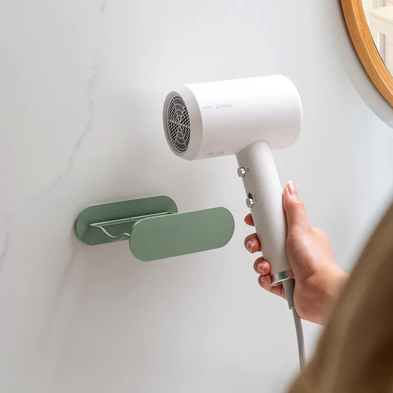 

Creative Hair Dryer Racks Wall Portable Hanging Hair Dryer Bracket Air Duct Storage Rack Iron Hair Dryer Organizer Hook Supplies