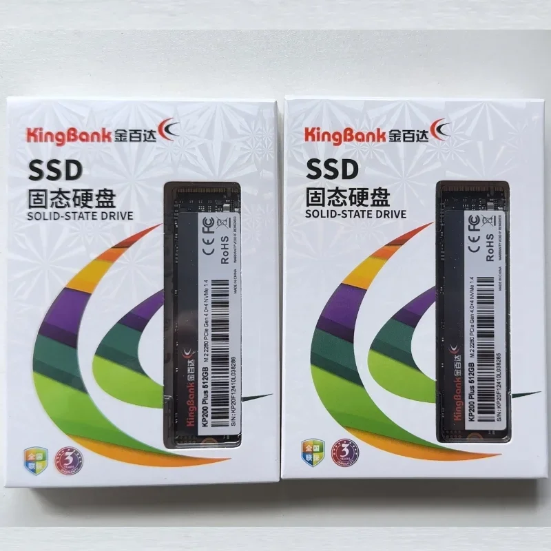 KINGBANK KP200 Plus 512 ГБ NVMe M.2 SSD PCIe 4.0x4 Высокоскоростной Считывающий Твердотельный