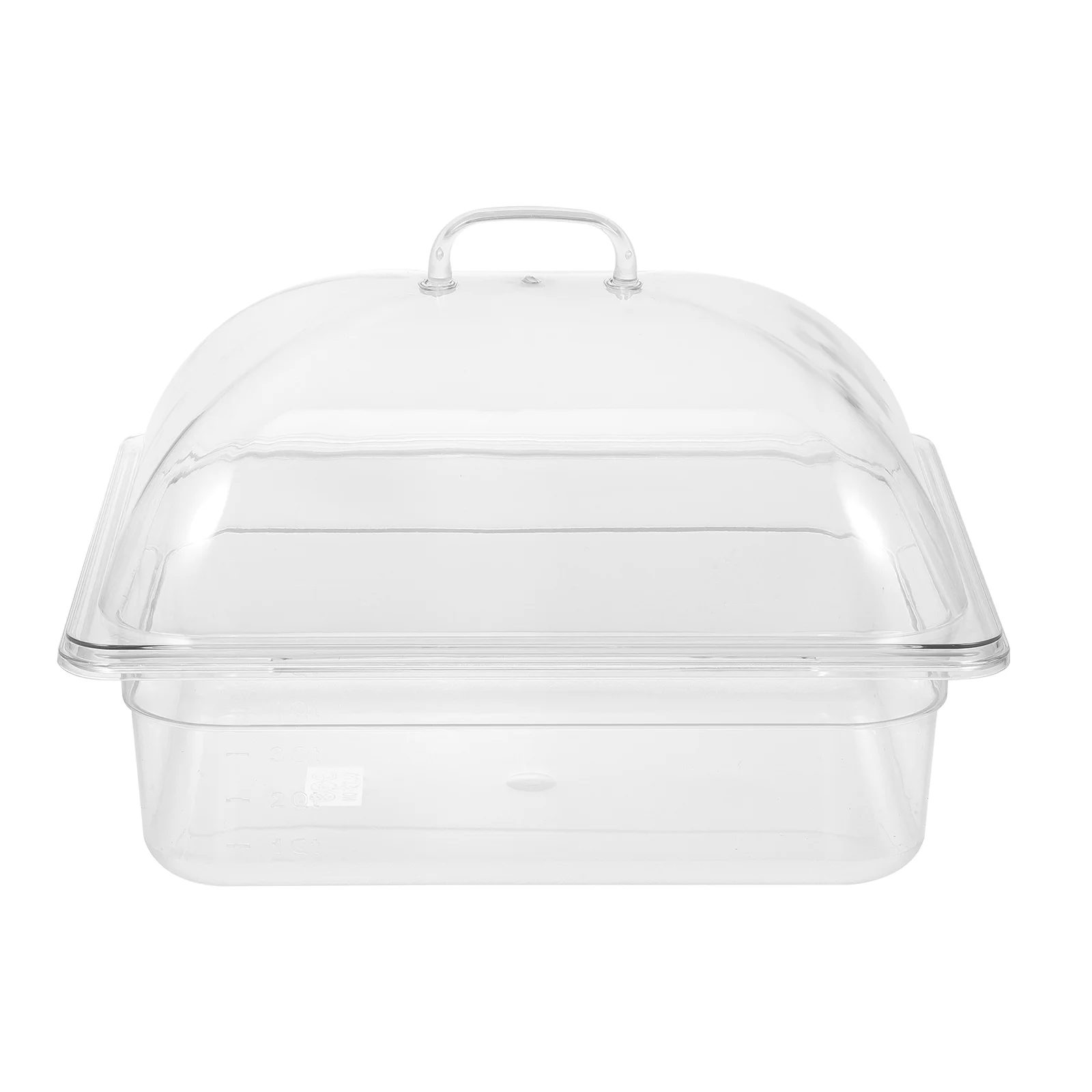 

Covered Food Tray Travel Snack Container Multi-purpose Storage Plate Bread Box Buffet Lid Clear Fruit Hotel