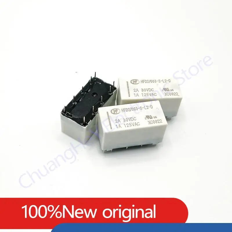 

5 шт. 5 в катушечное реле фиксации DPDT 30VDC 2A 1A 125VAC HFD2/003-S-L2-D HFD2/005-S-L2-D HFD2/012-S-L2-D HFD2/024-S-L2-D