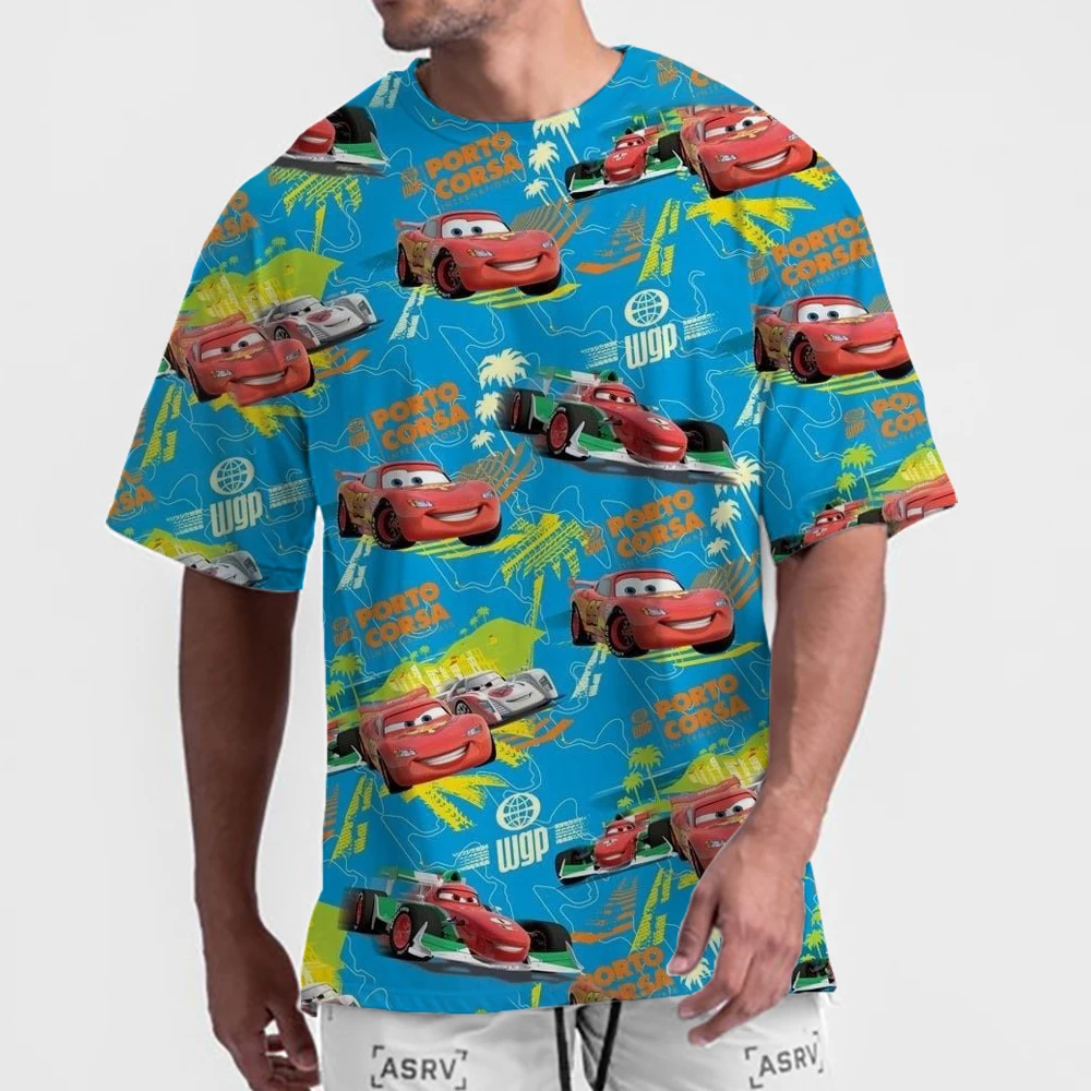 Футболка Disney Lightning McQueen Croc Pixar Cars мужская хлопковая футболка для отдыха с круглым