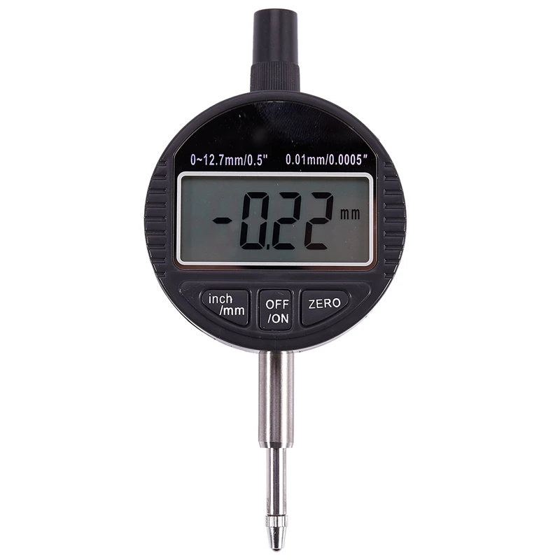 

0-12.7Mm/1 Inch Range Gauge Digital Dial Indicator Precision Tool 0.01Mm/0.0005 Inch Tester Dial Indicator