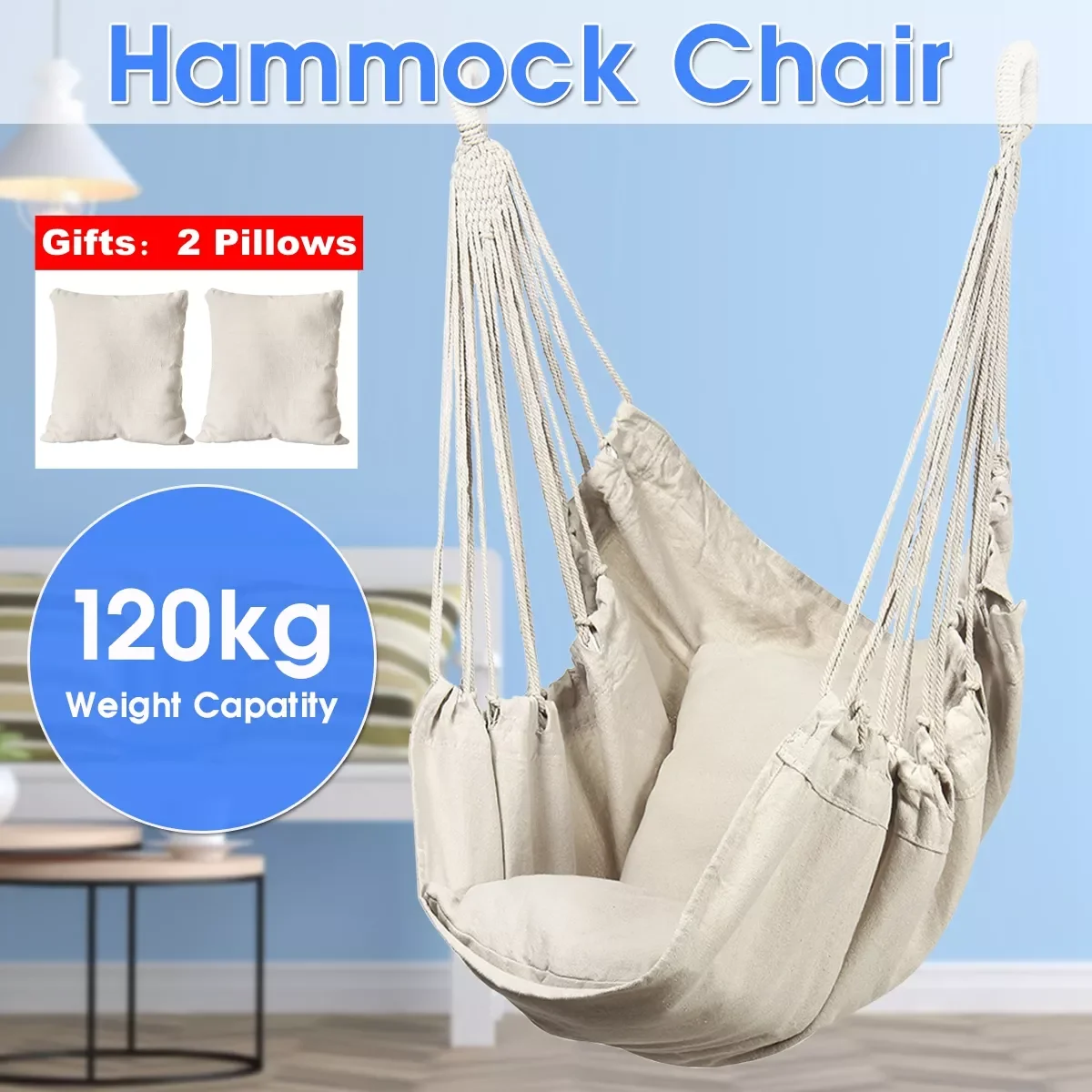 

camping Hammock chair Outdoor Indoor Garden outdoor Bedroom furniture Hanging Chair For Child Adult Swinging Safety swing Chair