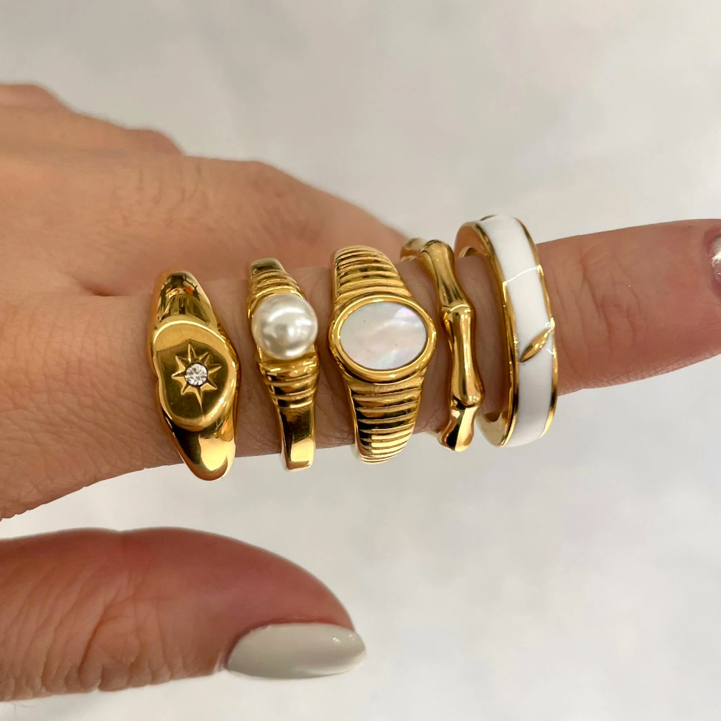 Ghidbk Высококачественное Одноцветное Позолоченное Обручальное Кольцо Из