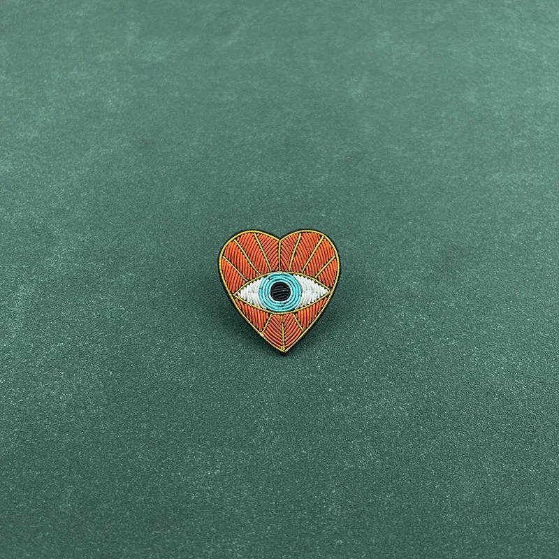 Оранжевый глаз ручная строчка универсальный французский дизайн индийский