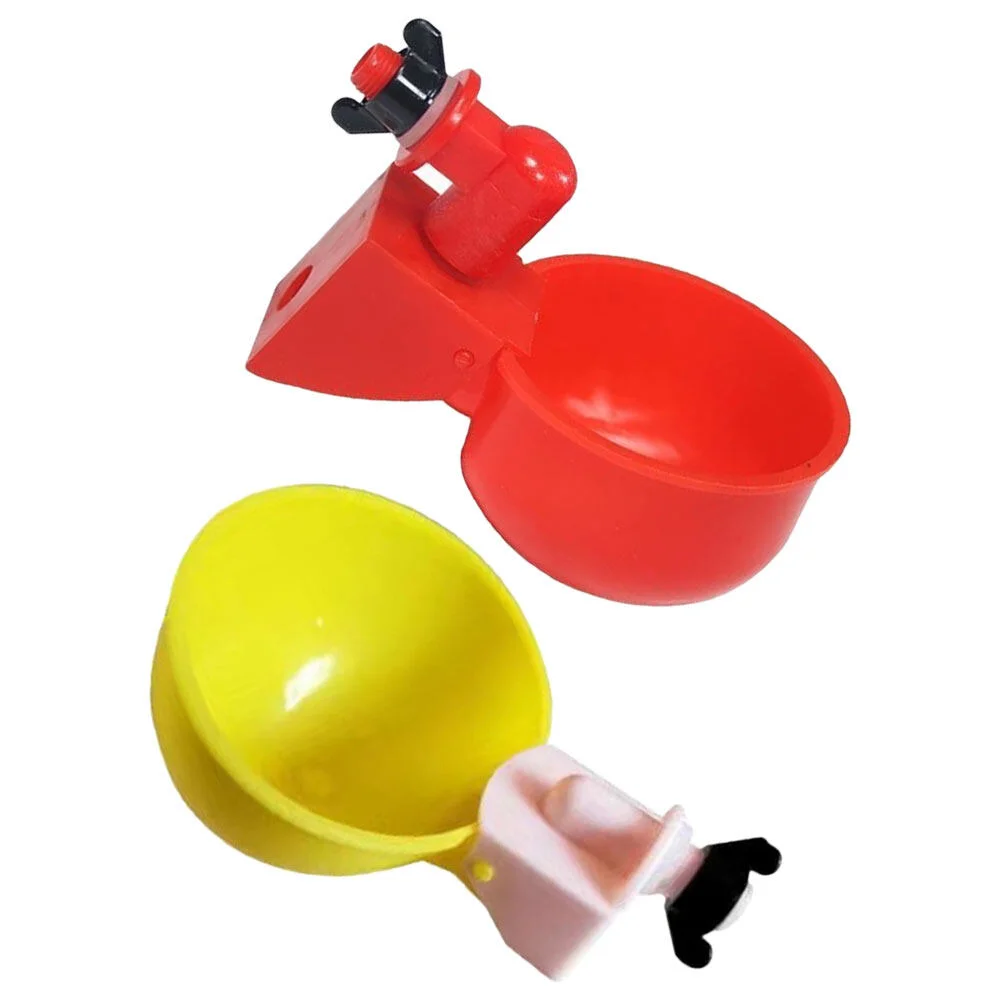 

2 Pcs Chick Feeder Household Duck Waterer Birds Plastic Automatic Chicken Supply Pasture Cups Bowl Replaceable Pigeon