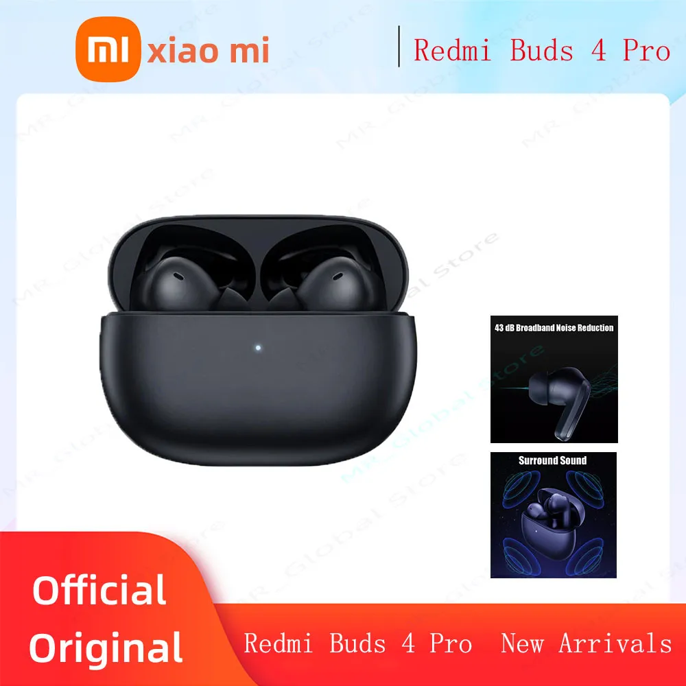 Xiaomi Redmi Buds 4 Pro TWS Earphone Bluetooth 5.3 Active Noise Cancelling 3 Mic Wireless Headphone 36 Hours Life For Xiaomi 12