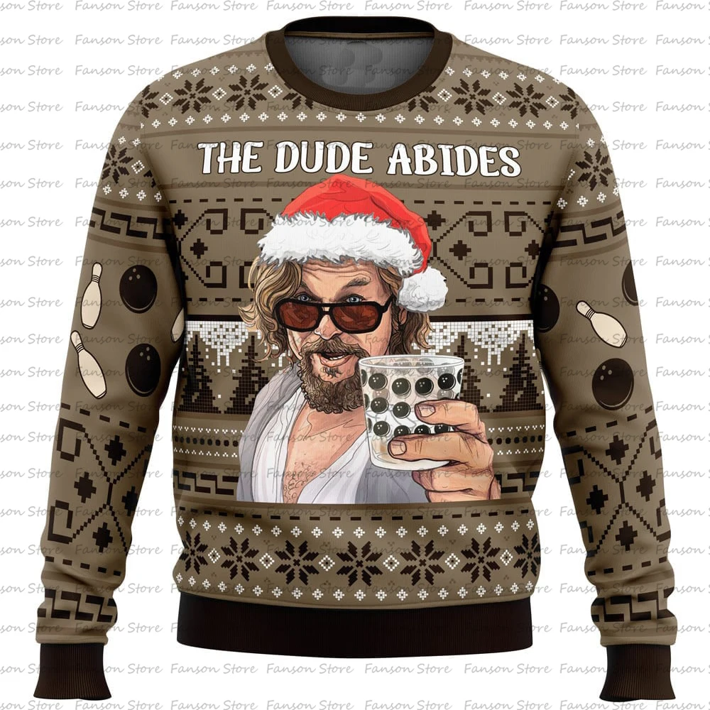Пот à capuche imprimé 3D The Dude Abides Big Lebowski pour hommes et femmes pull Sportedly Noël nouveau la mode