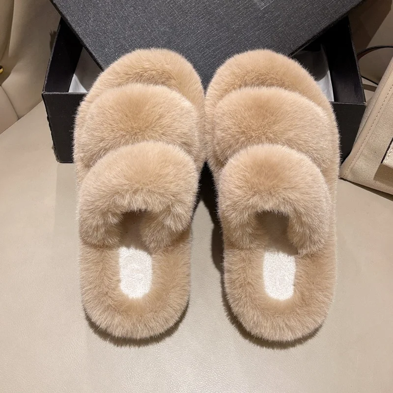 Winter Fur Women's Female Slippers 2022 Fashion Thick Bottom Home Lazy Ytmtloy Indoor Zapatillas Mujer Casa House Shoes Sexy