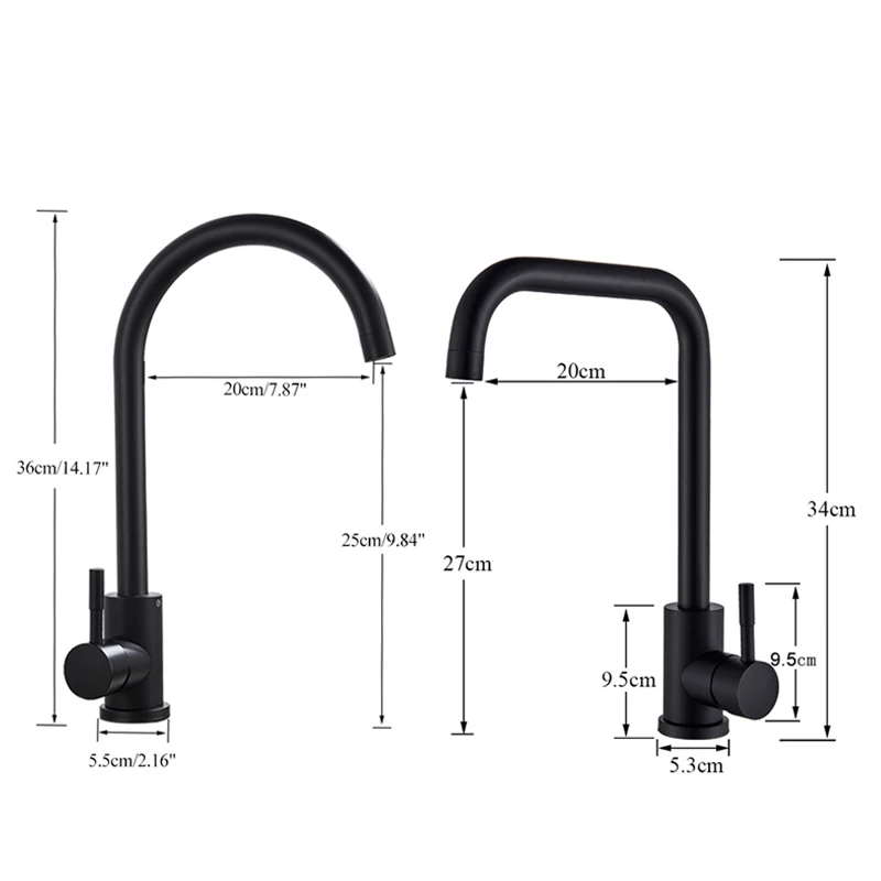 

Смесители Vidric для кухни для гурманов, однорычажный Черный кран для горячей и холодной воды, крепление на раковину