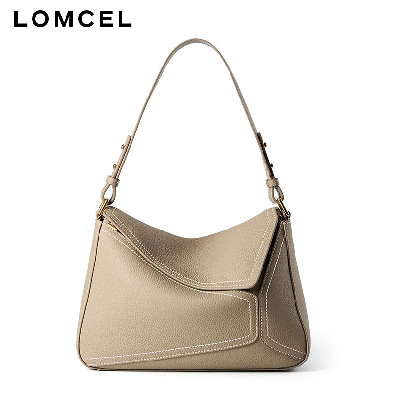 LOMCEL 16 Новая женская сумка на одно плечо - геометрическая форма - женская сумка-подушка из натуральной кожи (art.: 3920dc31198ea) - 3920dc31198ea