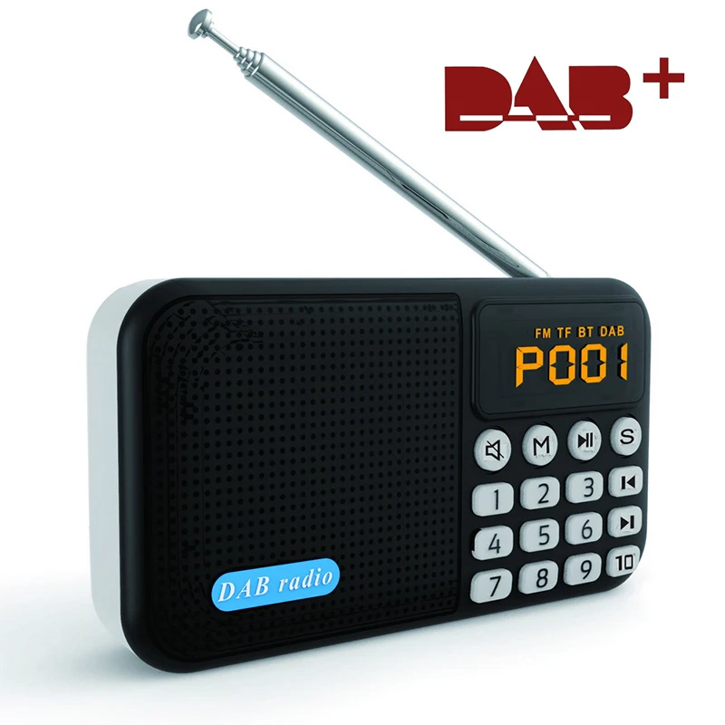 

Портативный FM DAB радиоприемник DAB + Bluetooth динамик Поддержка TF карты U диск 3,5 мм гарнитура Jeck уличный mp3-плеер