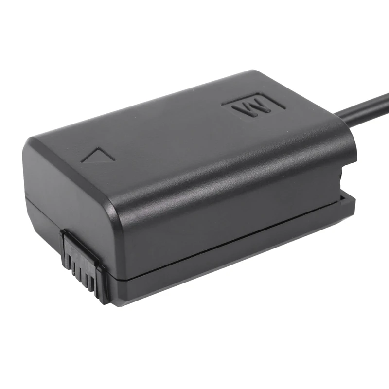 

2X Np-Fw50 Dummy Battery Pack Coupler Adapter With Dc Male Connector Power Coiled Cable For Sony A7 Mark Ii A6300 A6000