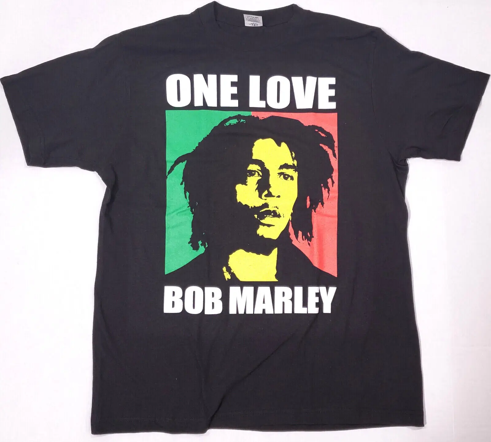 Футболка BOB MARLEY ONE LOVE Rasta Reggae Legend 100 хлопок мужская Черная Новинка